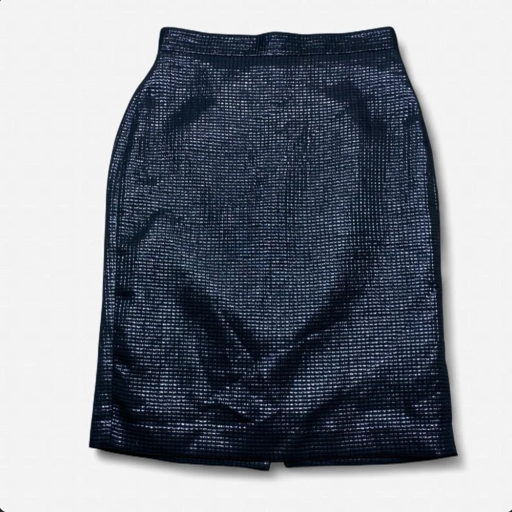 Banana Republic Monogram Metallic Textured Skirt Size 10 Luxe Cocktail